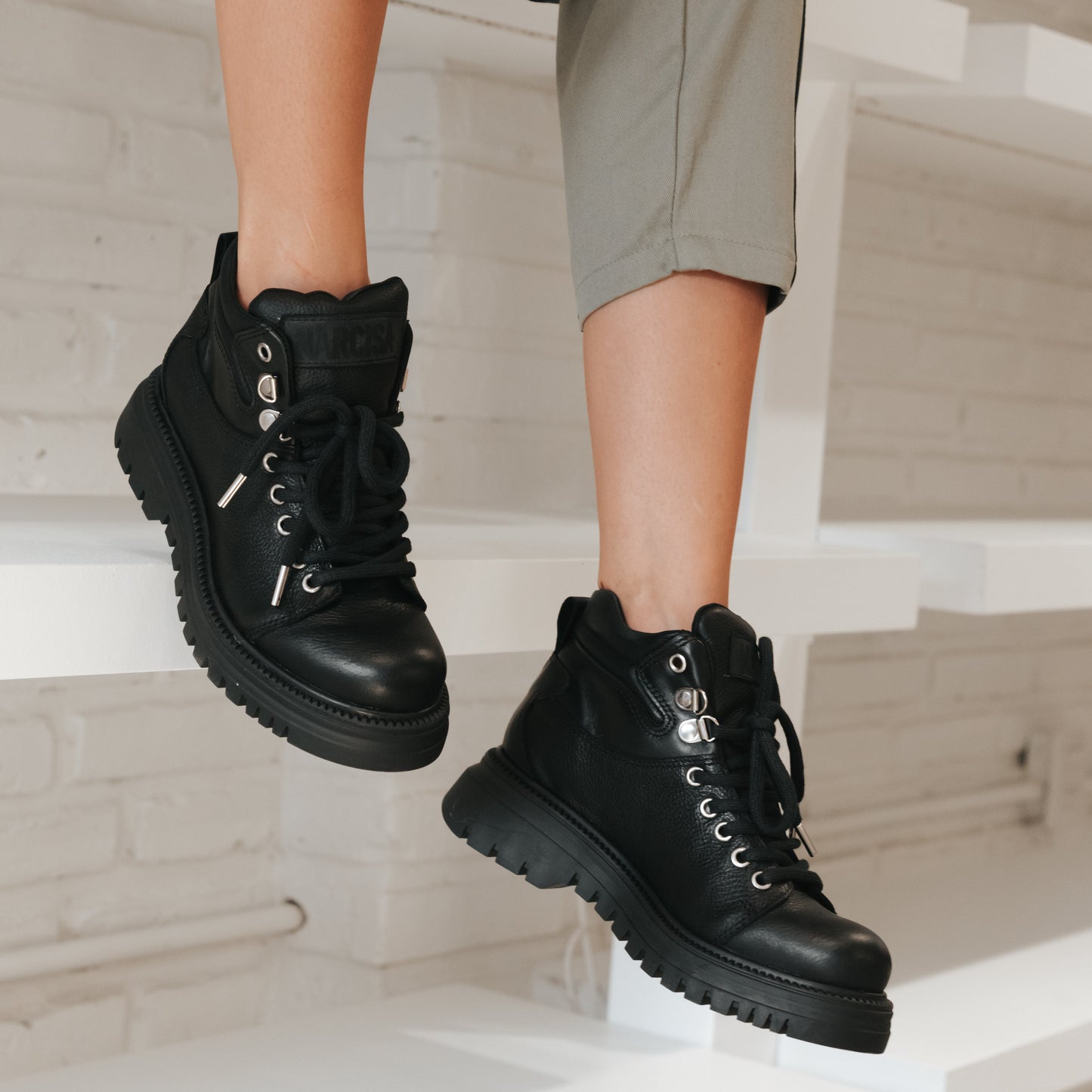 Black Arizona Combat Ankle Boot
